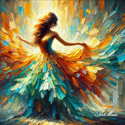Dancing in Colorful Flow