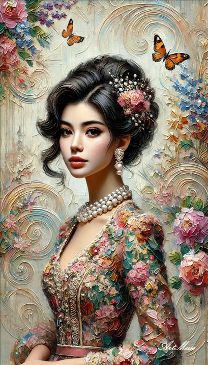 Floral Elegance Portrait