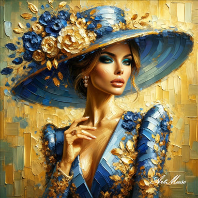 Golden Elegance Portrait