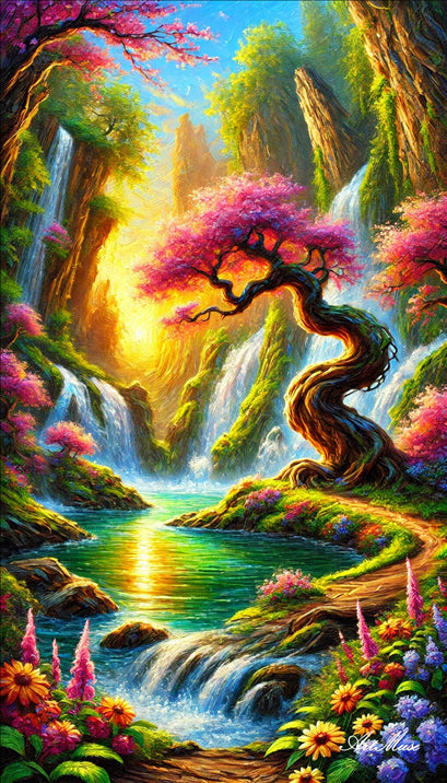 Enchanting Blissful Waterfall Oasis