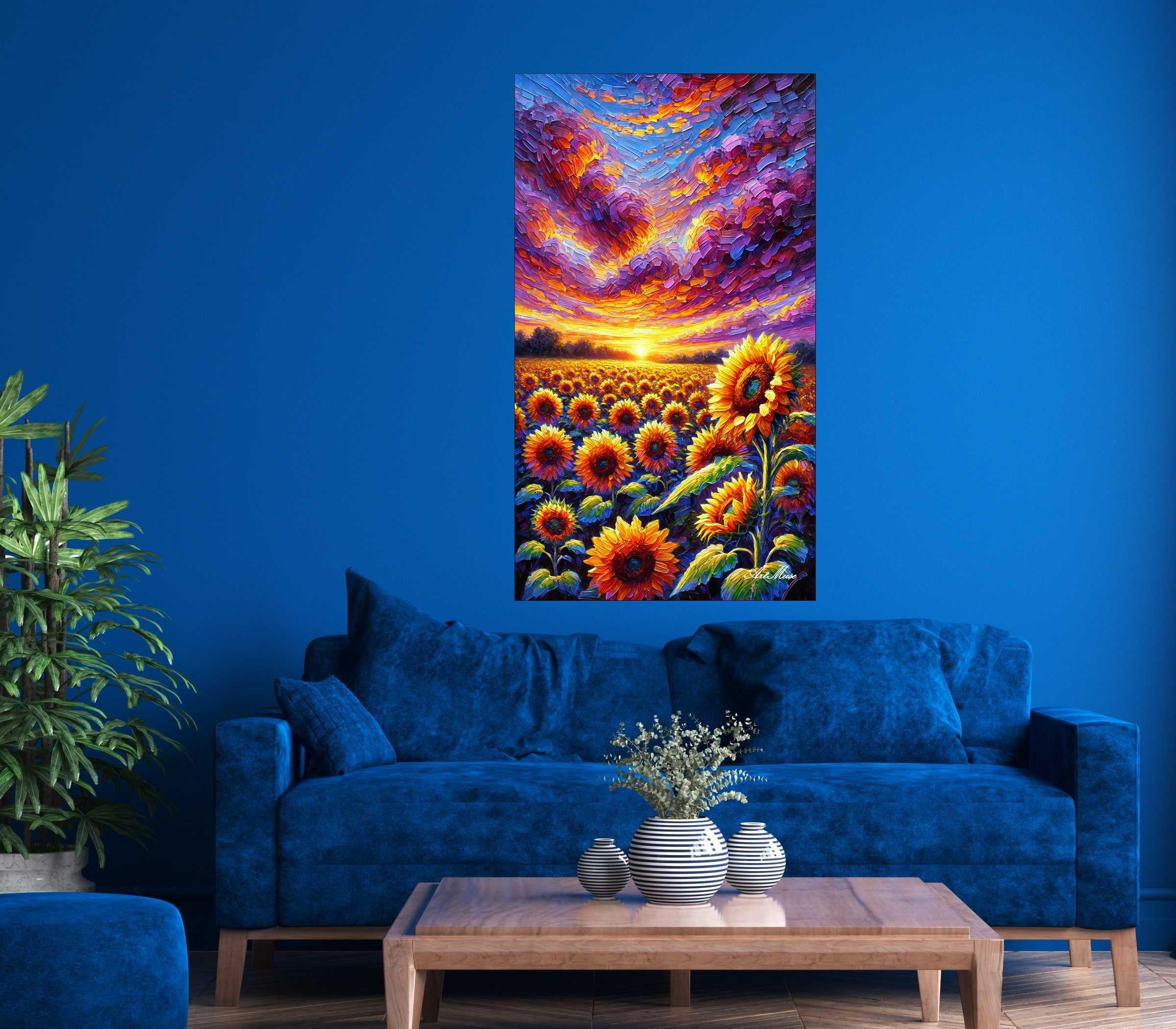 Sunset Sunflower Symphony