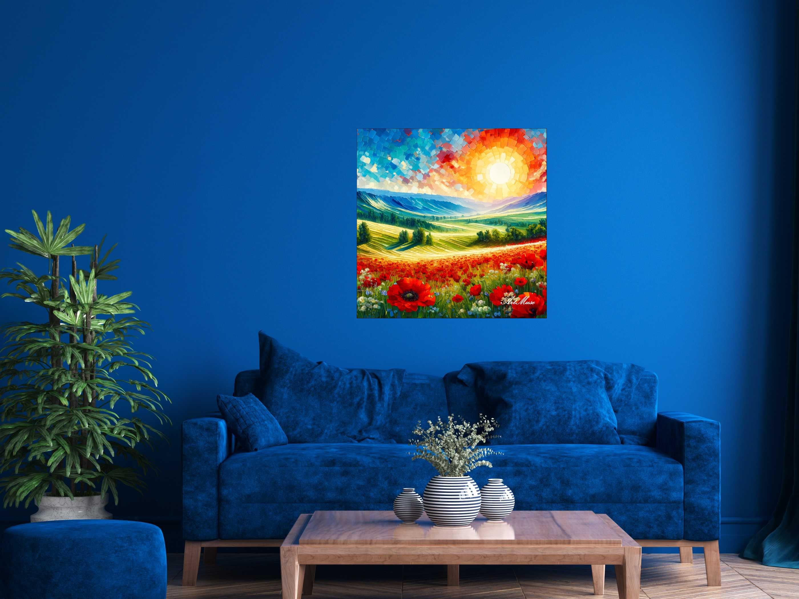 Golden Poppies Mosaic Landscape