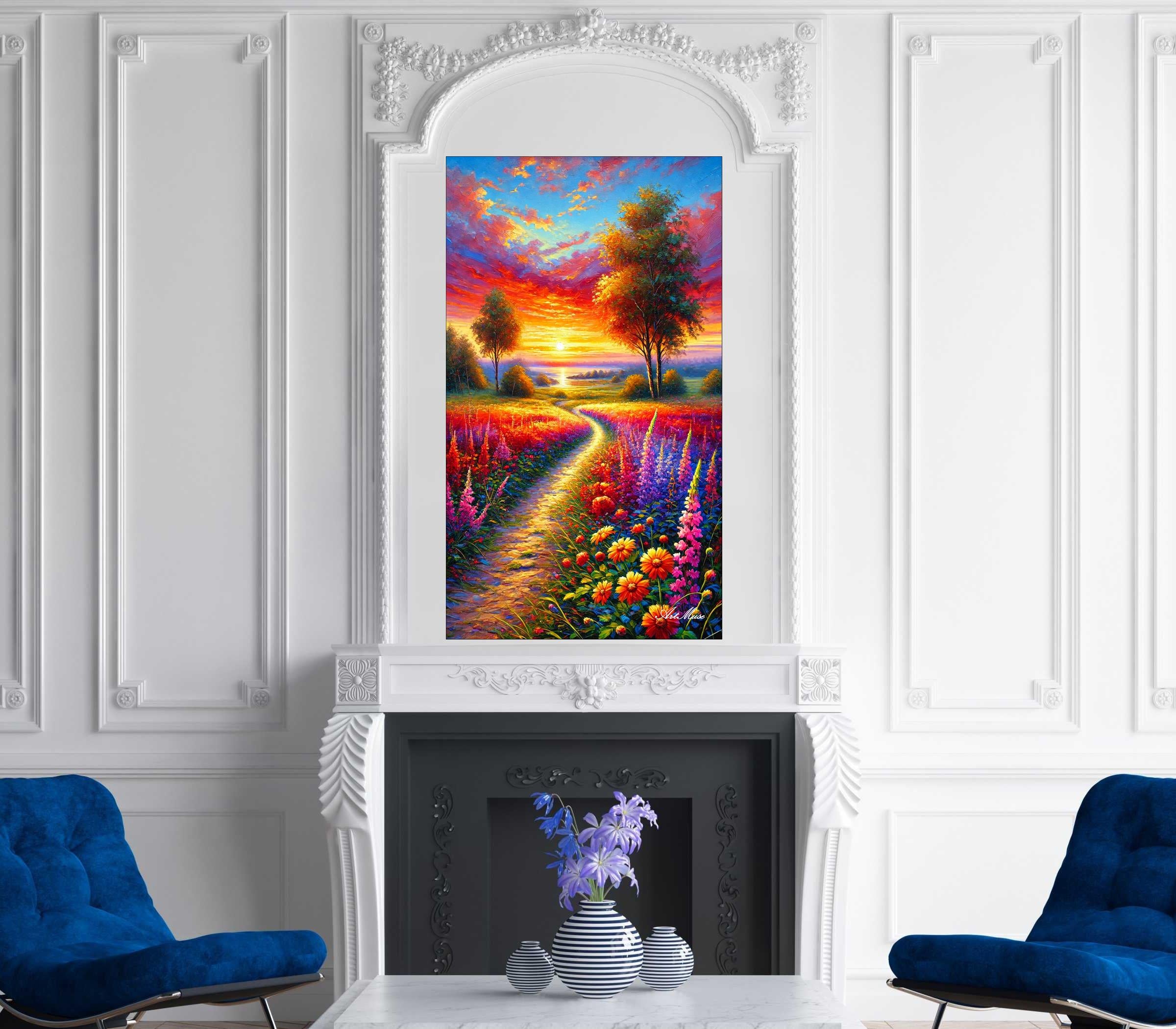 Twilight Path of Blooms
