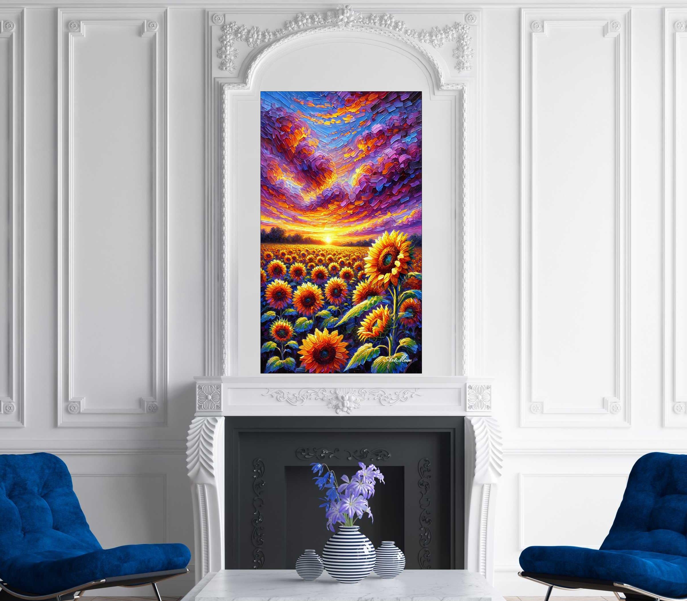 Sunset Sunflower Symphony