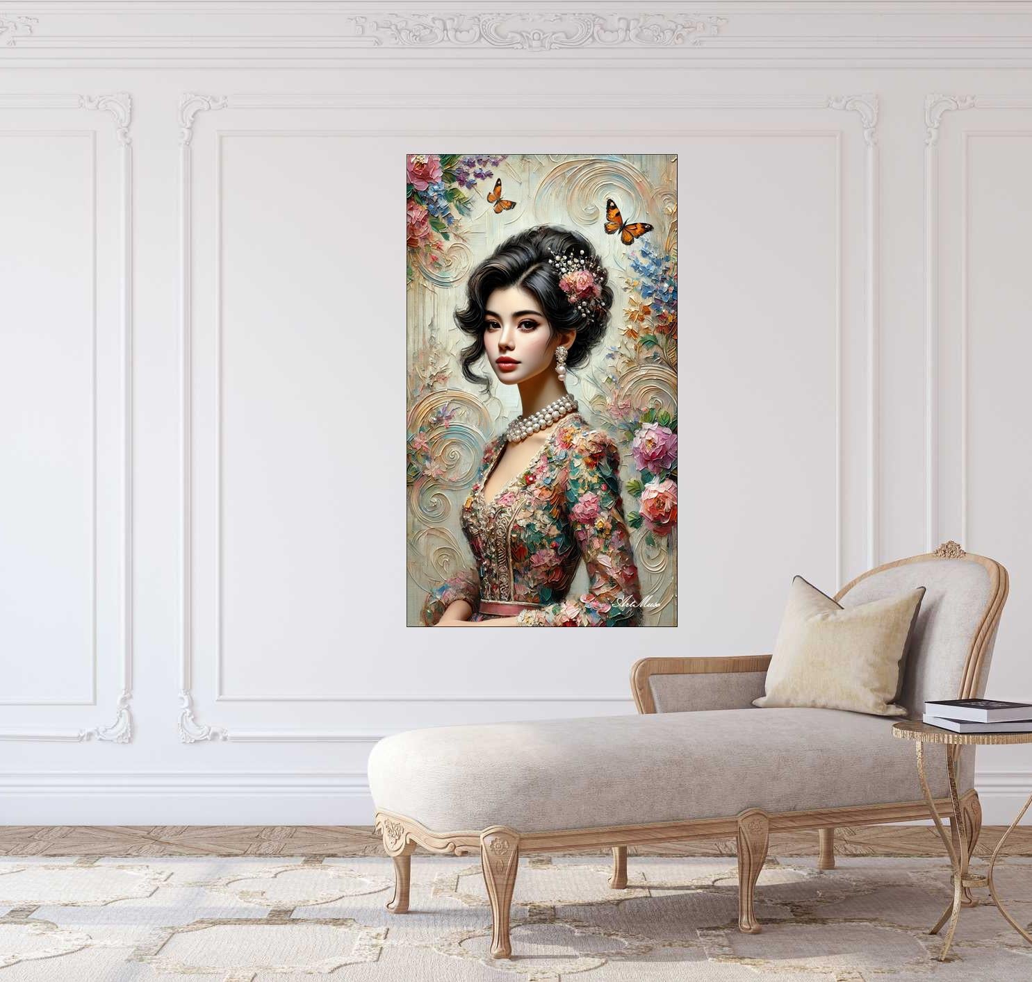Floral Elegance Portrait