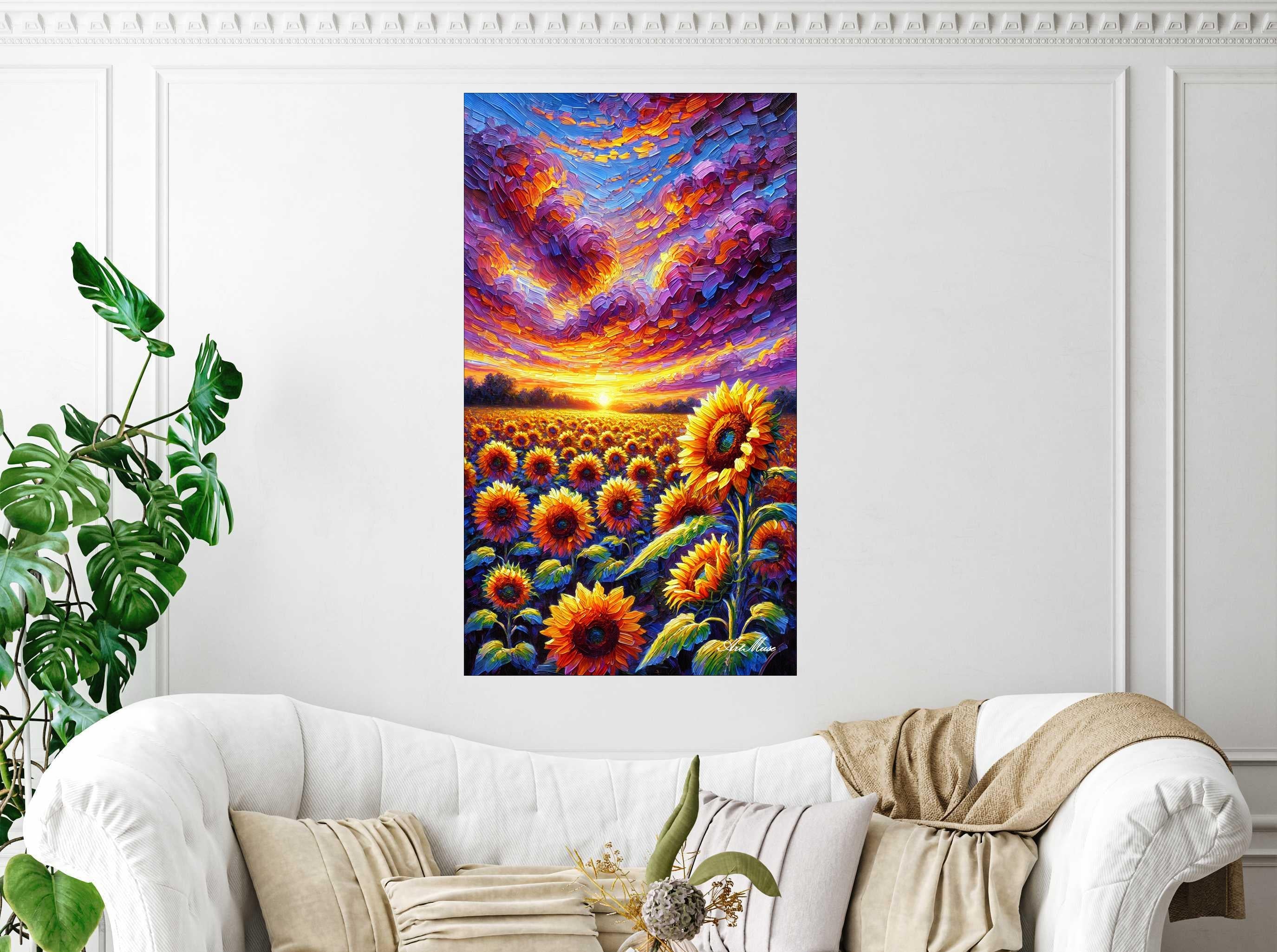 Sunset Sunflower Symphony