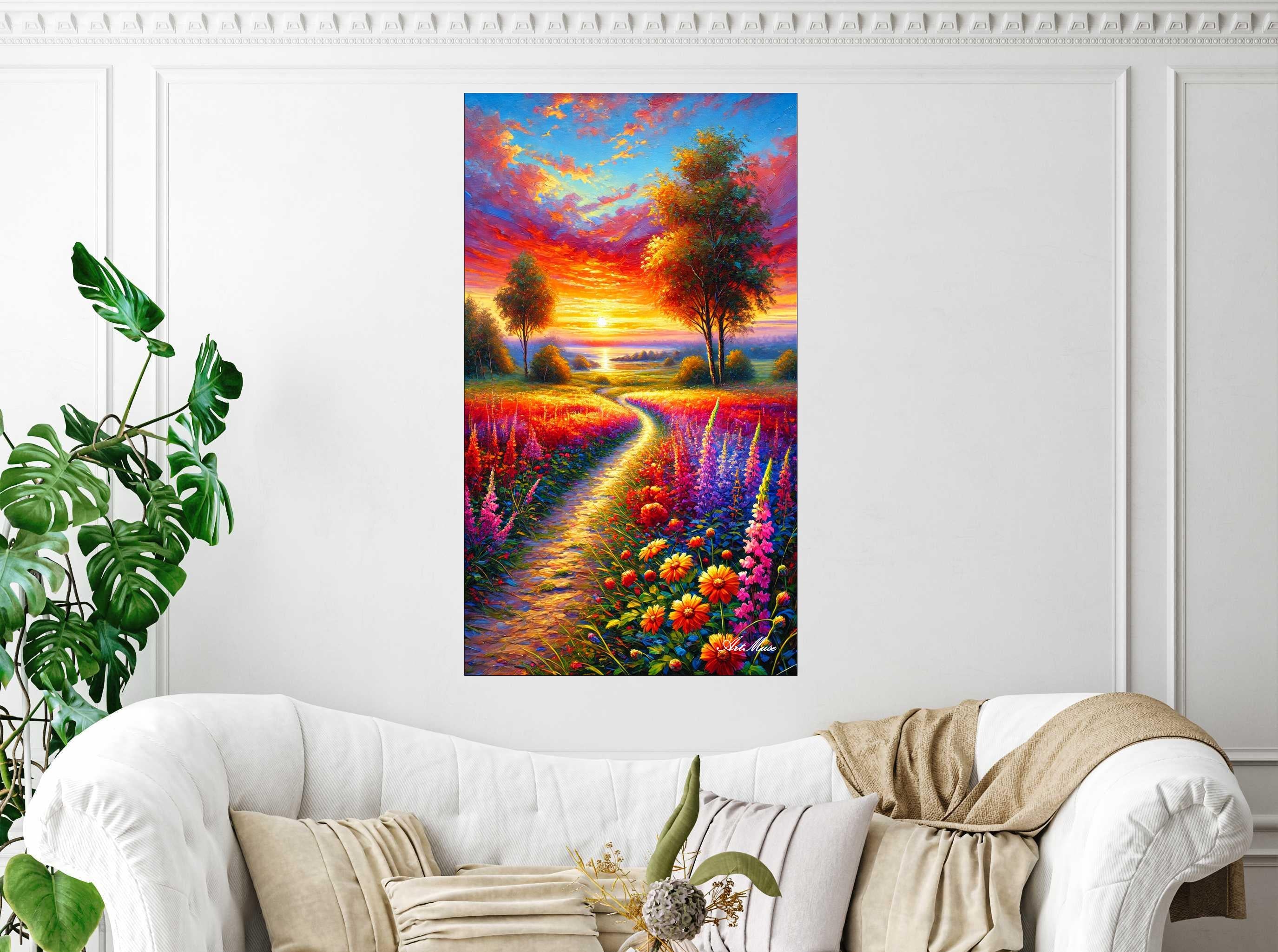 Twilight Path of Blooms