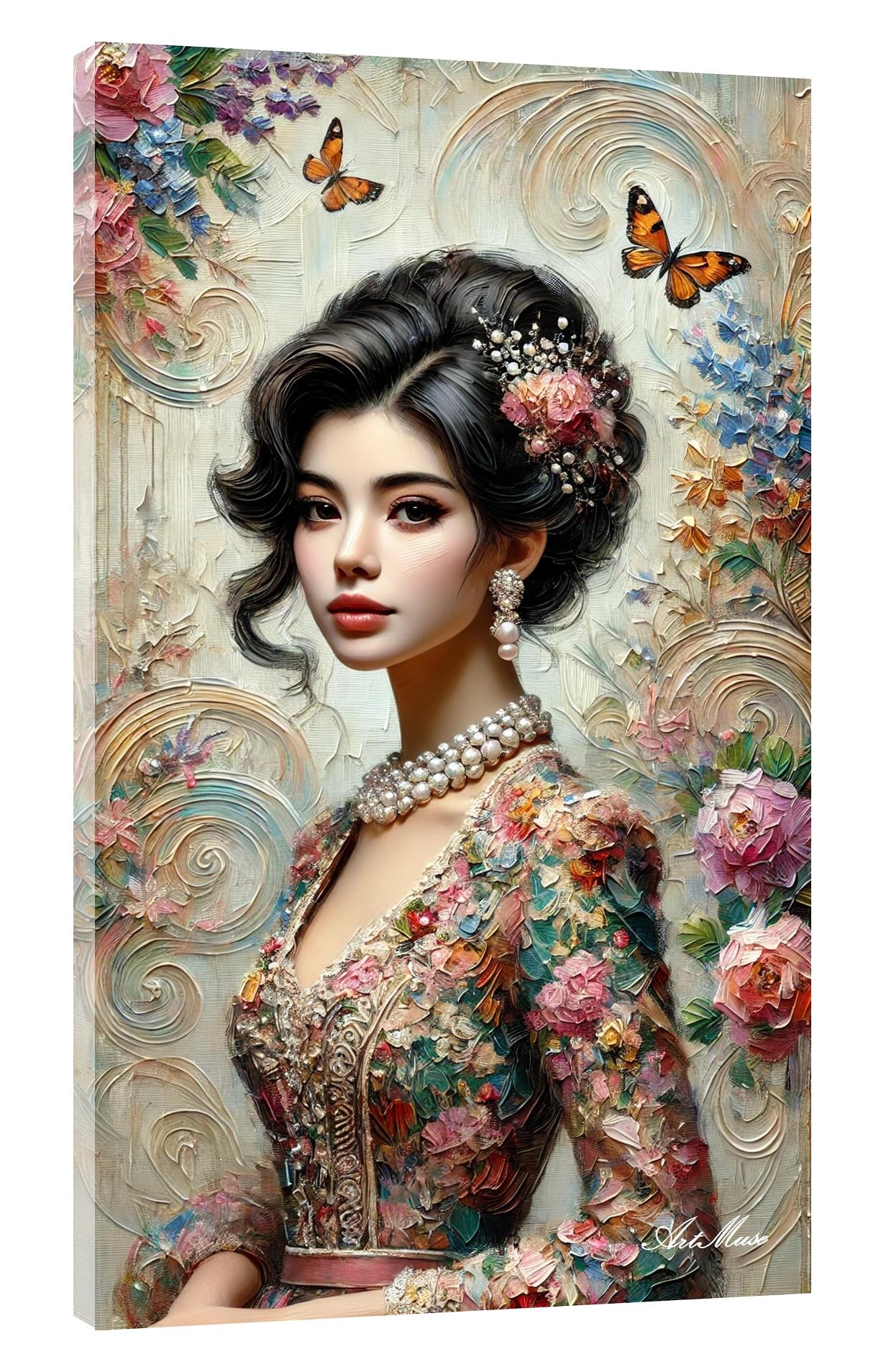 Floral Elegance Portrait