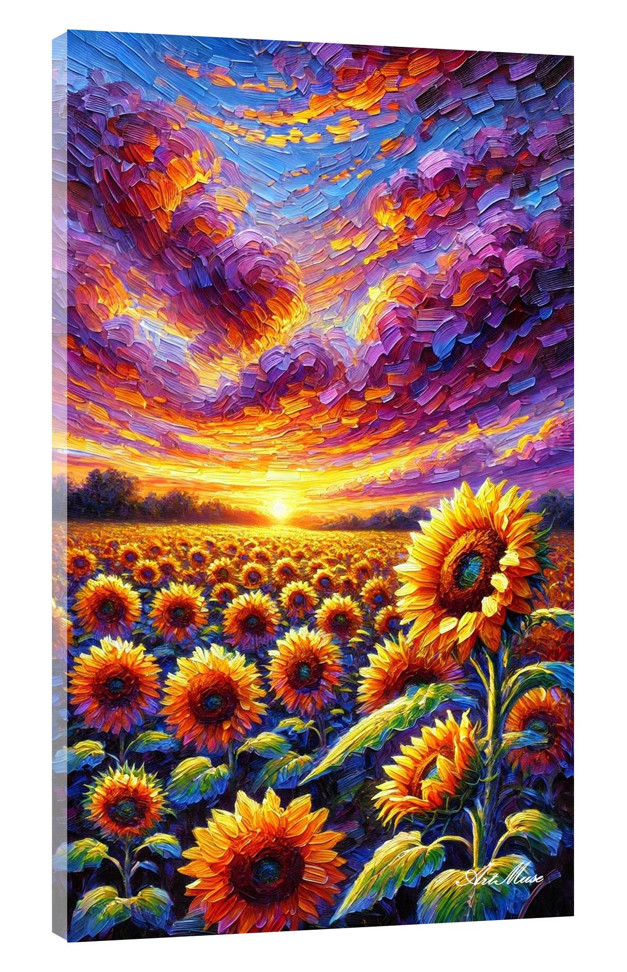 Sunset Sunflower Symphony